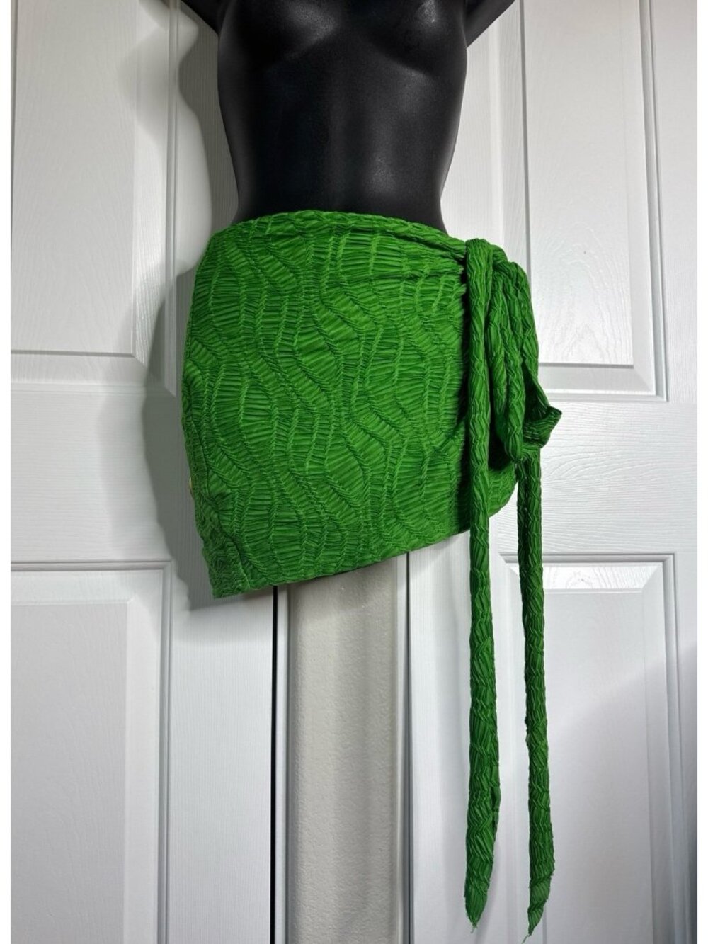SALTY Green Wrap Mini Skirt Cover Up Small